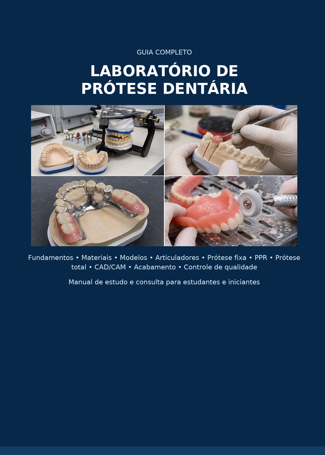 Capa do ebook Guia Completo — Laboratório de Prótese Dentária